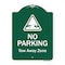 Signmission No Parking Tow Away Zone W/ Graphic Heavy-Gauge Aluminum Architectural Sign, 24" x 18", GW-1824-9815 A-DES-GW-1824-9815 - alternate 1